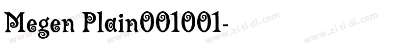 Megen Plain001001字体转换